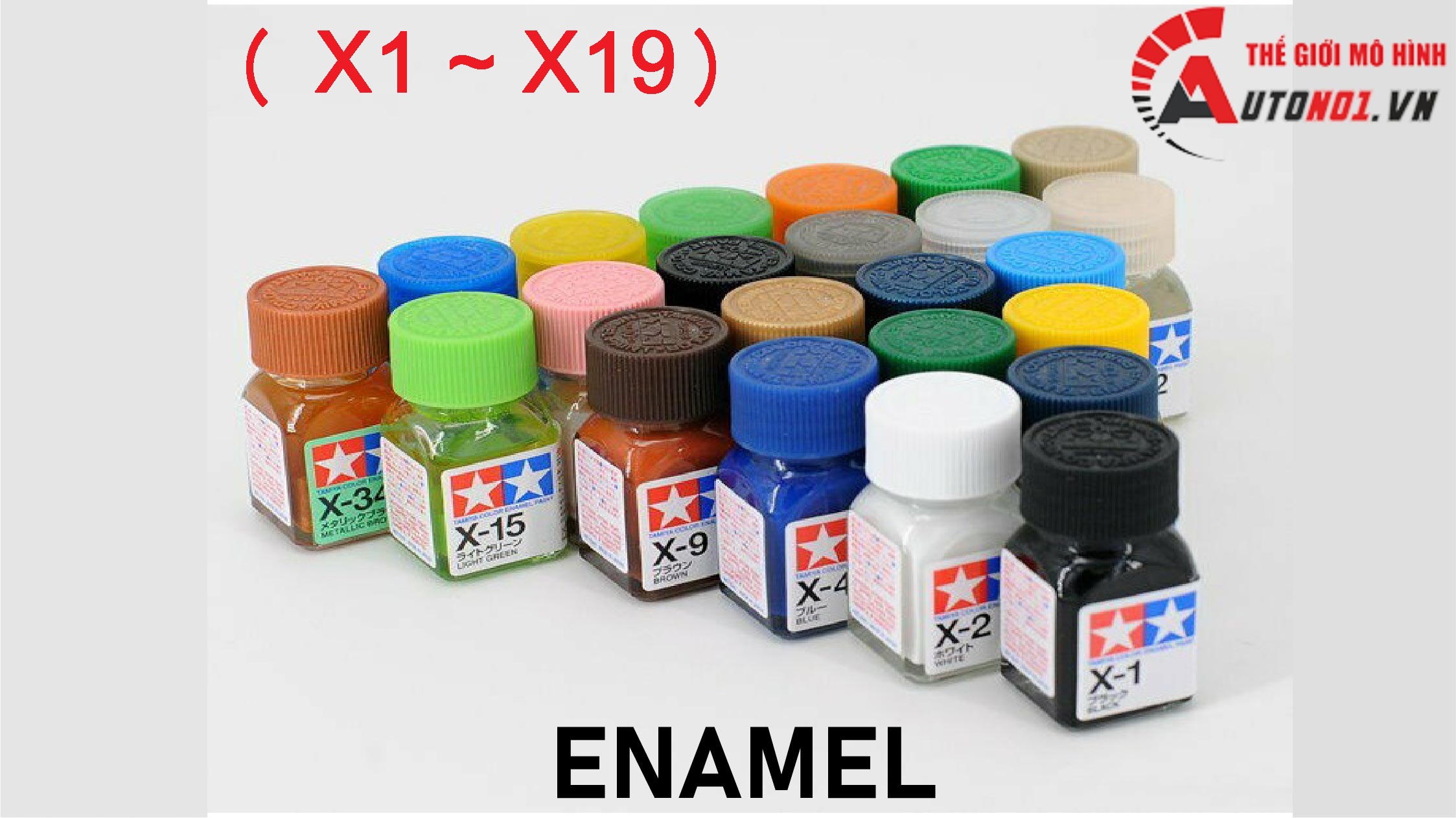 Enamel ( X1 ~ X19 ) Sơn mô hình gốc dầu 10ML Tamiya