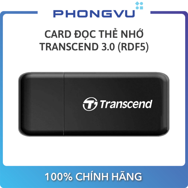 Bảng giá Card đọc thẻ nhớ Transcend 3.0 (RDF5) - Bảo hành 12 tháng Phong Vũ