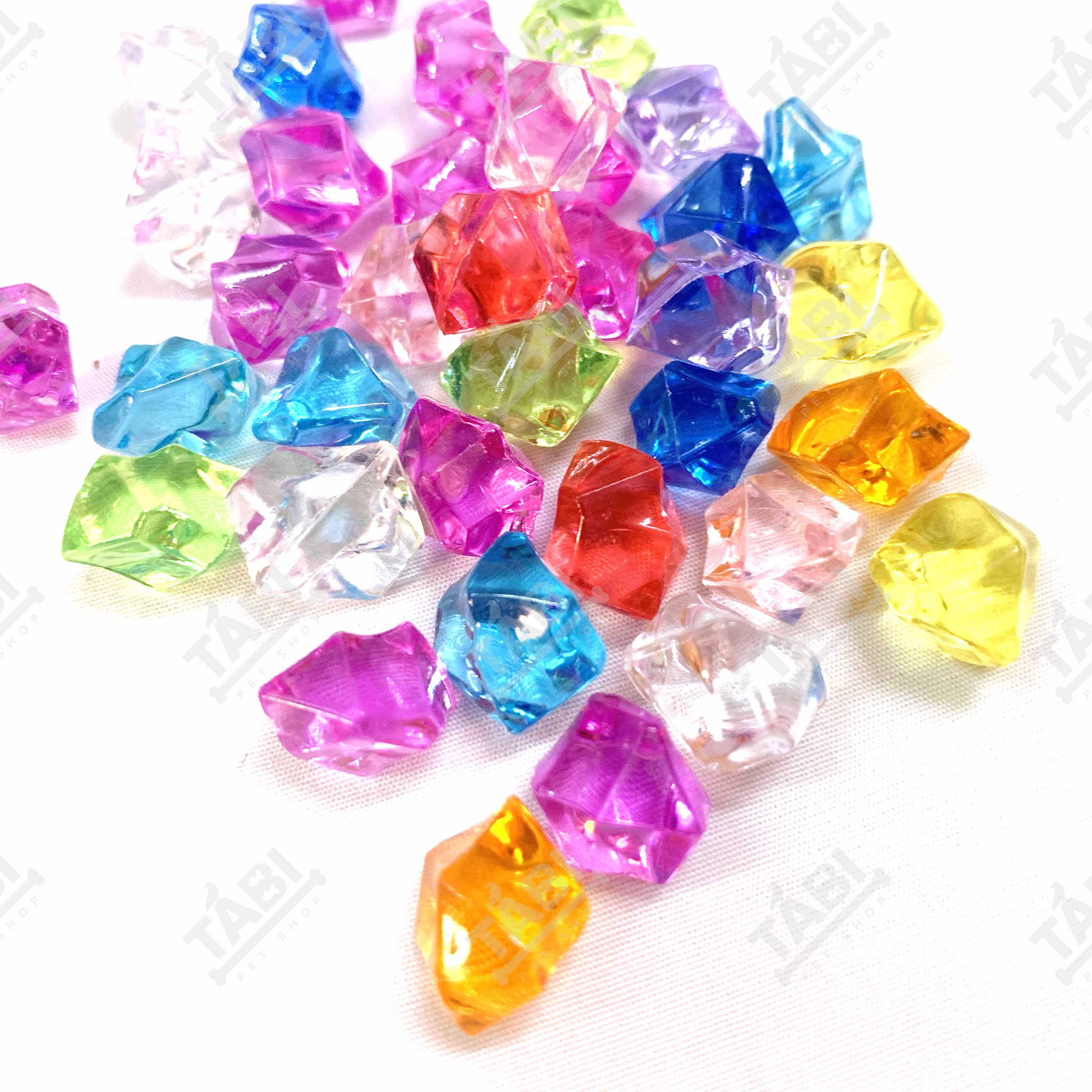 50G Đá Pha Lê Nhựa NHỎ Đủ Màu Trang Trí Hồ Cá Chậu Cây Cảnh - Đá Nhựa Cao Cấp Làm Tiểu Cảnh Bể Cá