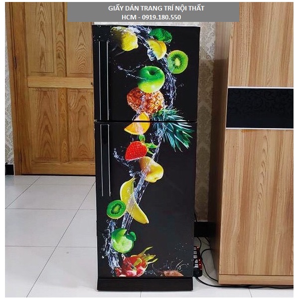Giấy Decal Dán Tủ Lạnh HOA QUẢ NHIỆT ĐỚI - THUTHAODECOR