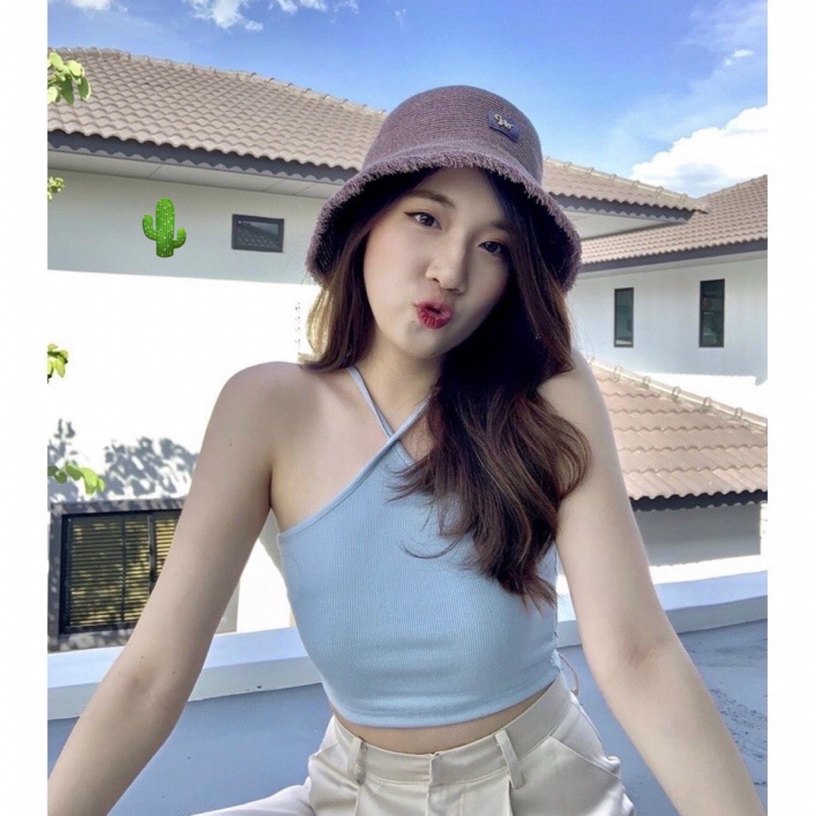 ÁO YẾM DÂY CHÉO TRƠN CROPTOP PHỐI ĐỒ TỐI GIẢN PC