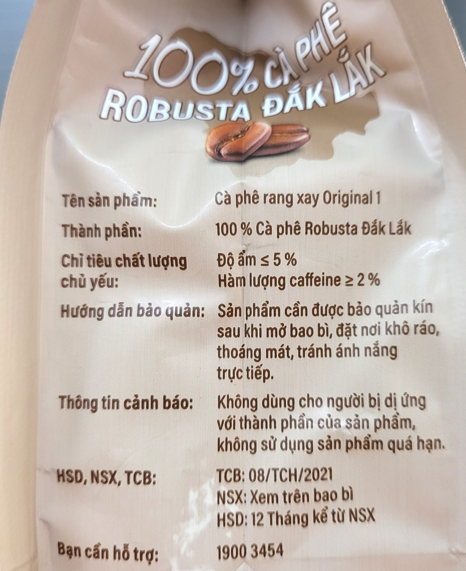 THE COFFEE HOUSE (gói 250g) CÀ PHÊ RANG XAY Robusta Original Coffee