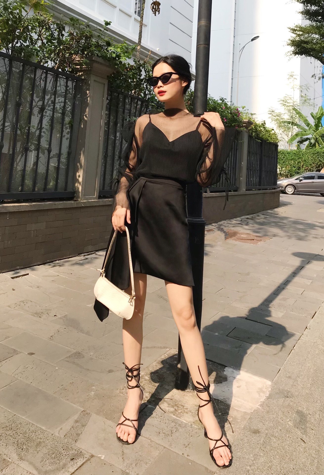 VELLE DESIGN Áo 2 dây lụa Dalia chất lụa Hàn mượt mát.
