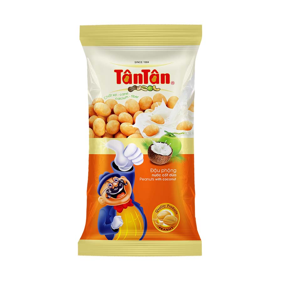 10 gói Đậu phộng Nước cốt dừa Tân Tân (gói 24g)