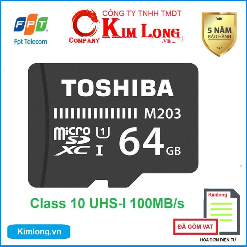 Thẻ nhớ Toshiba 64GB Micro SD Class 10 UHS-I 100MB/s hàng FPT