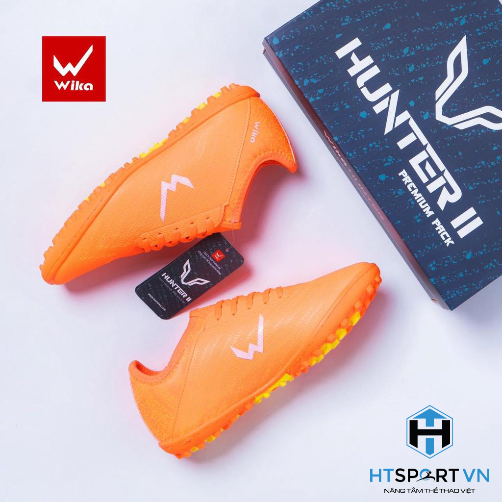 Giày đá bóng sân cỏ nhân tạo wika hunter ii đã khâu đế, giày đá banh chính hãng