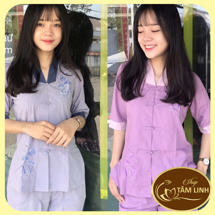 Đồ Lam Đi Chùa _ Mẫu La Hán Phối Nữ