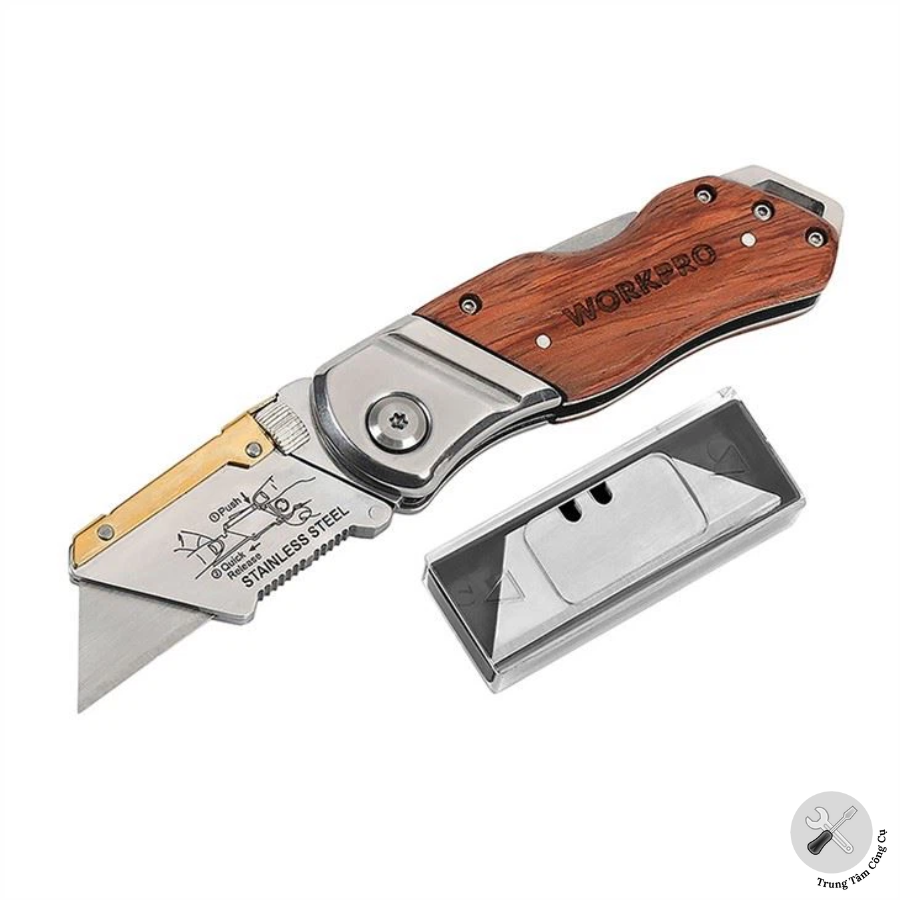 Dụng cụ rọc cáp cán cầm gỗ Workpro WP211014