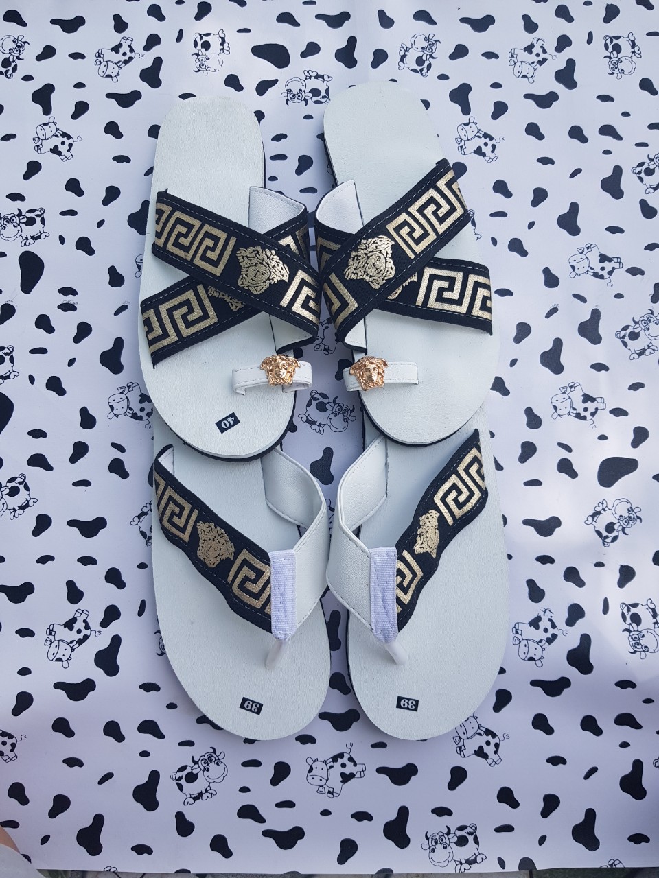 Sandal chíp chíp ( dép cặp nam nữ ) đế trắng đủ màu đủ size