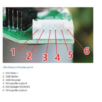 Động cơ encoder 96 xung 2 kênh AB (có kèm dây bus)