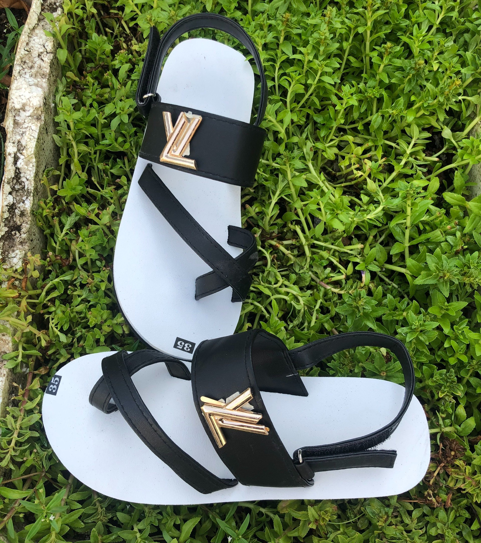[FREESHIP + HOÀN TIỀN 50K] sandal đồng nai  sandal nam nữ ( đế trắng quai đen )