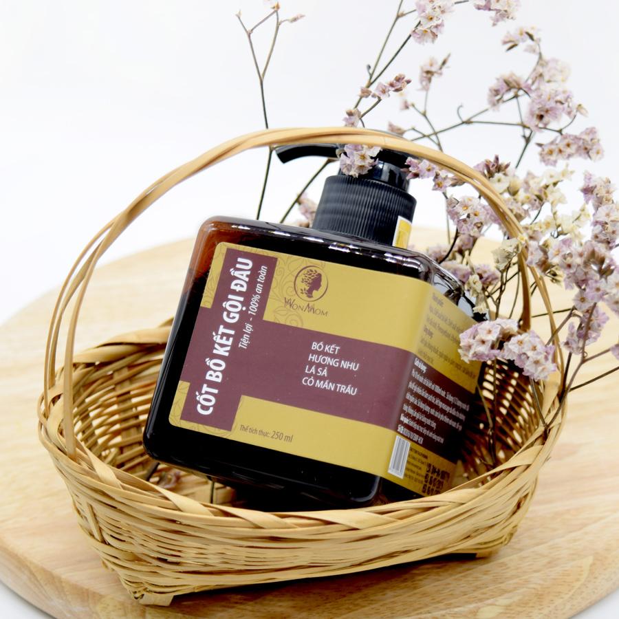 Cốt bồ kết gội đầu thảo mộc Wonmom D004 250ml -Chính hãng- TA Pharmacy