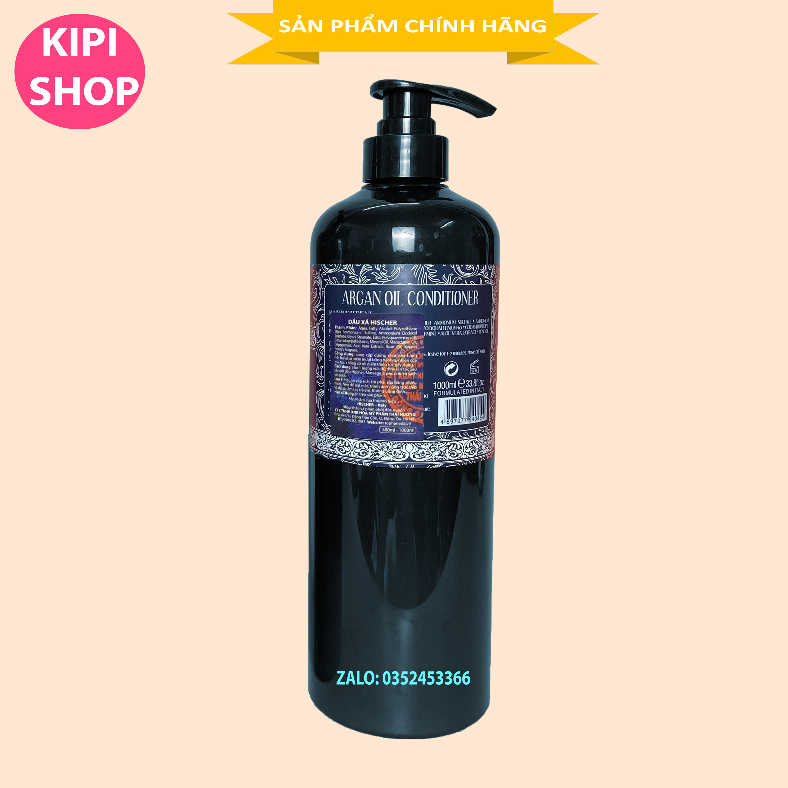 [Hàng chuẩn] Combo bộ dầu gội xả  HISCHER 1000mlx2 kích thích mọc tóc