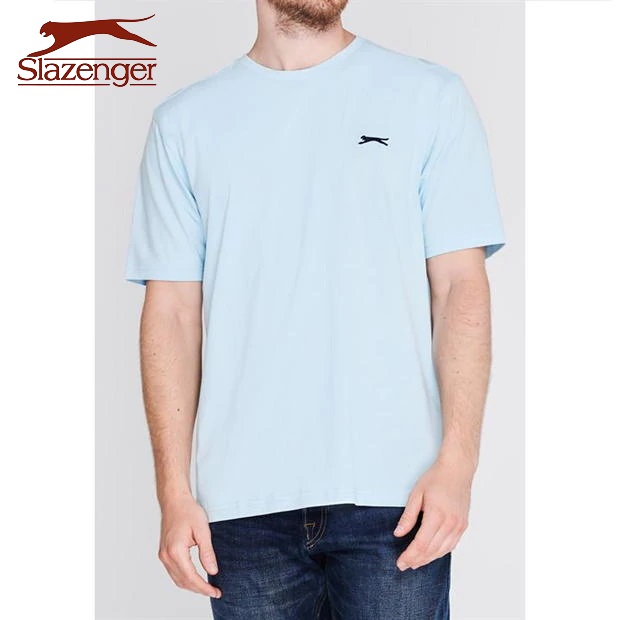 Áo thun nam Slazenger Plain (màu Light Blue) - Hàng size UK
