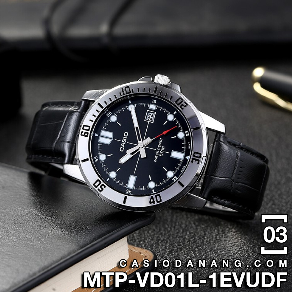 Đồng hồ nam dây da Casio Standard chính hãng Anh Khuê MTP-VD01 Series