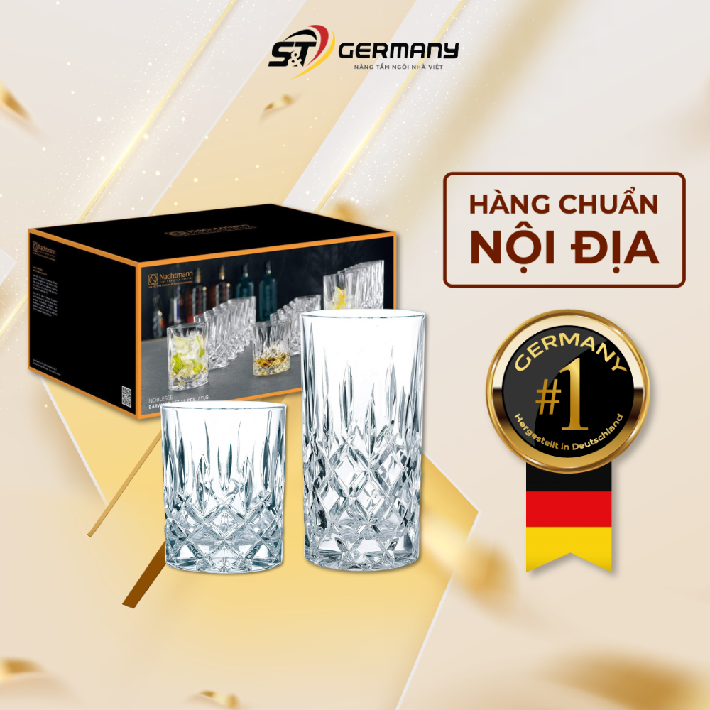 Bộ cốc nachtmann noblesse 18 món cao cấp, sang trọng nội địa đức | germanysnt 0290022