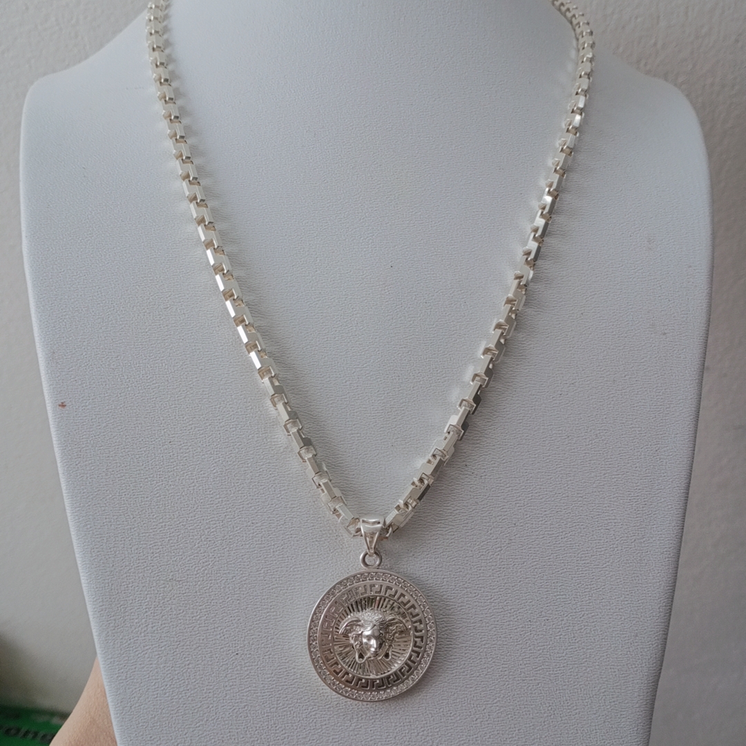 Dây chuyền bạc nam mặt VERSACE