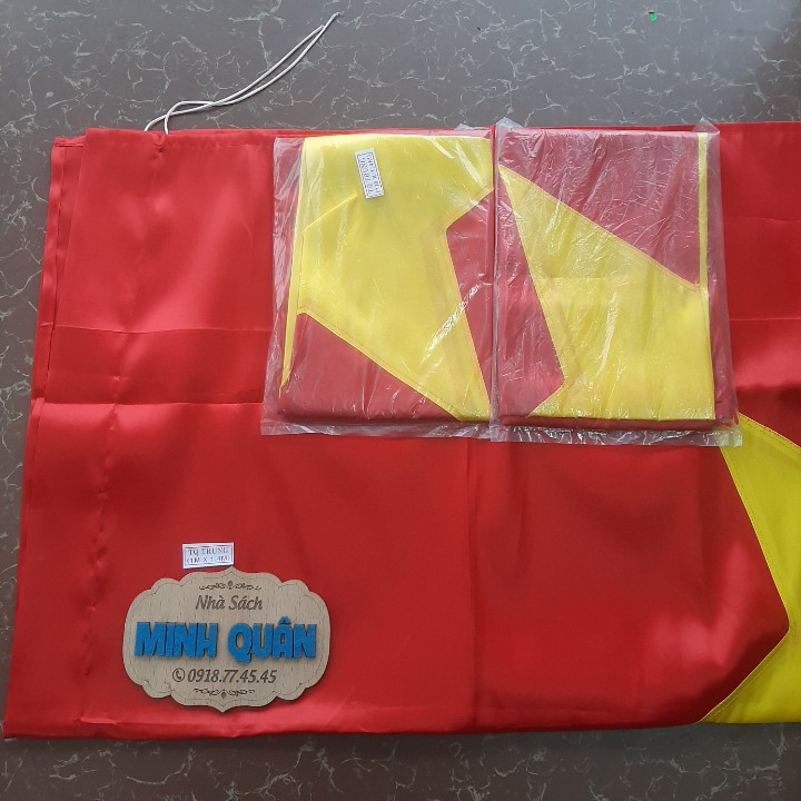 Lá cờ đỏ sao vàng/cờ Tổ quốc, vải phi lụa, size 1,4mx2,1m