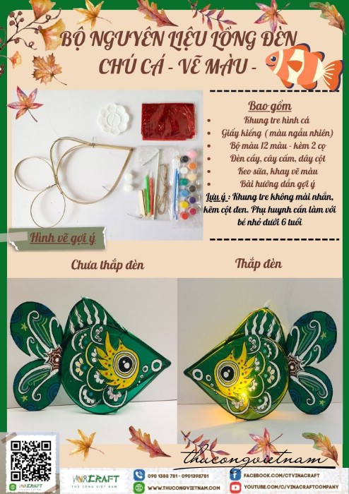 Bộ kit vẽ lồng đèn thú