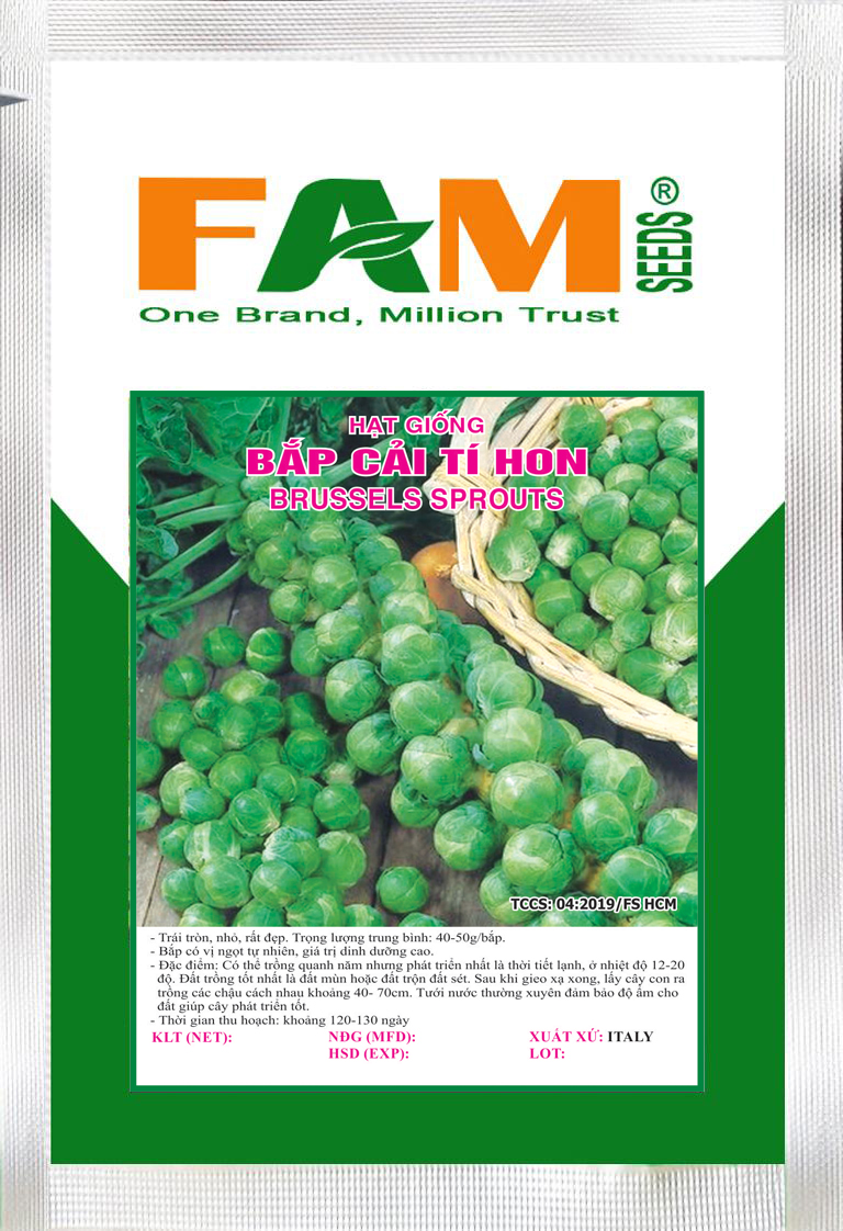 [HCM]Hạt Giống Bắp Cải Tí Hon - Gói 0.5gr