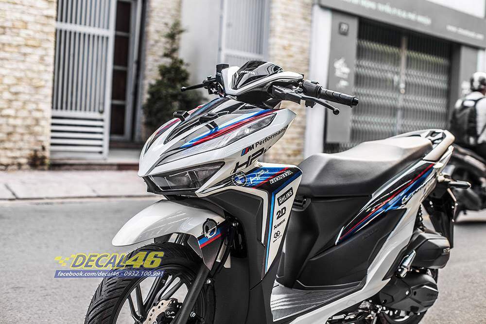 Tem rời Vario hp4 dán xe bạc