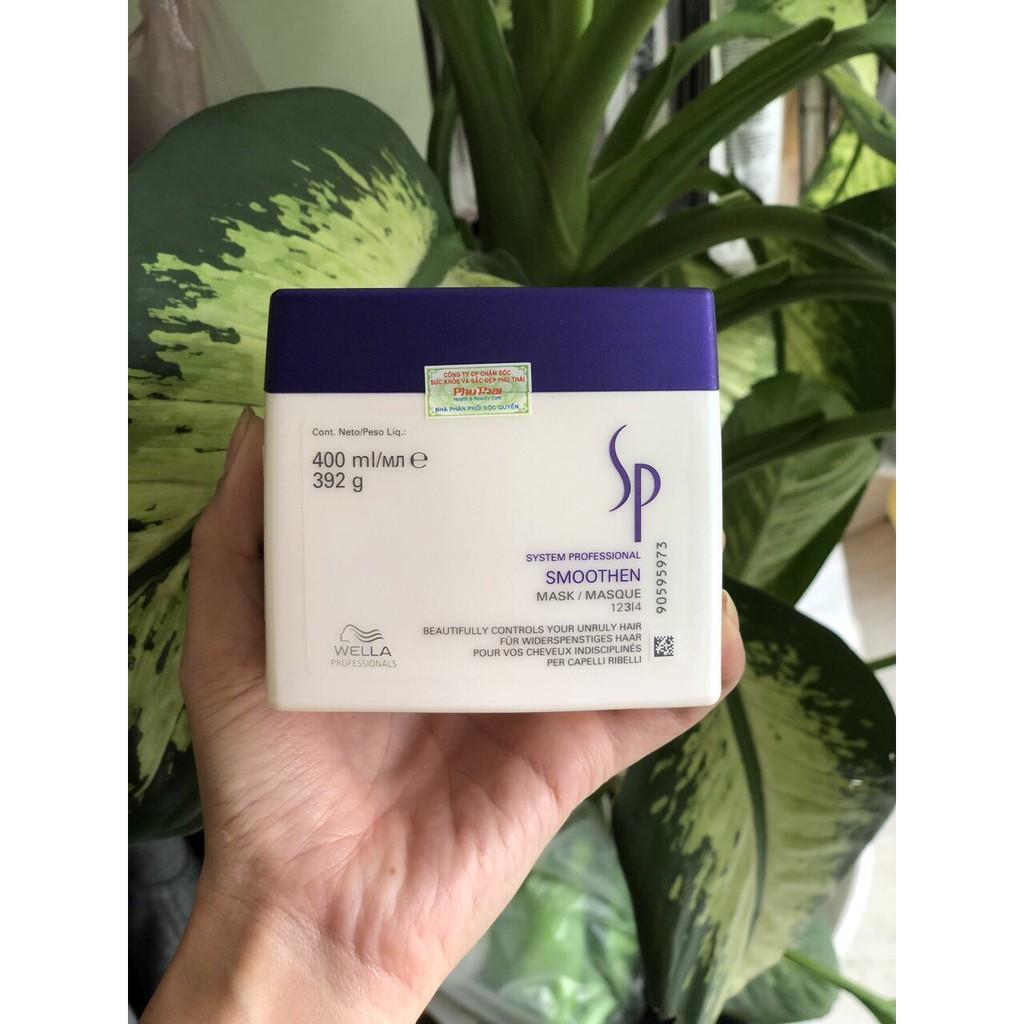 [HCM]HẤP DẦU SIÊU MƯỢT CHO TÓC THẲNG SP WELLA SMOOTHEN MASK 400ML