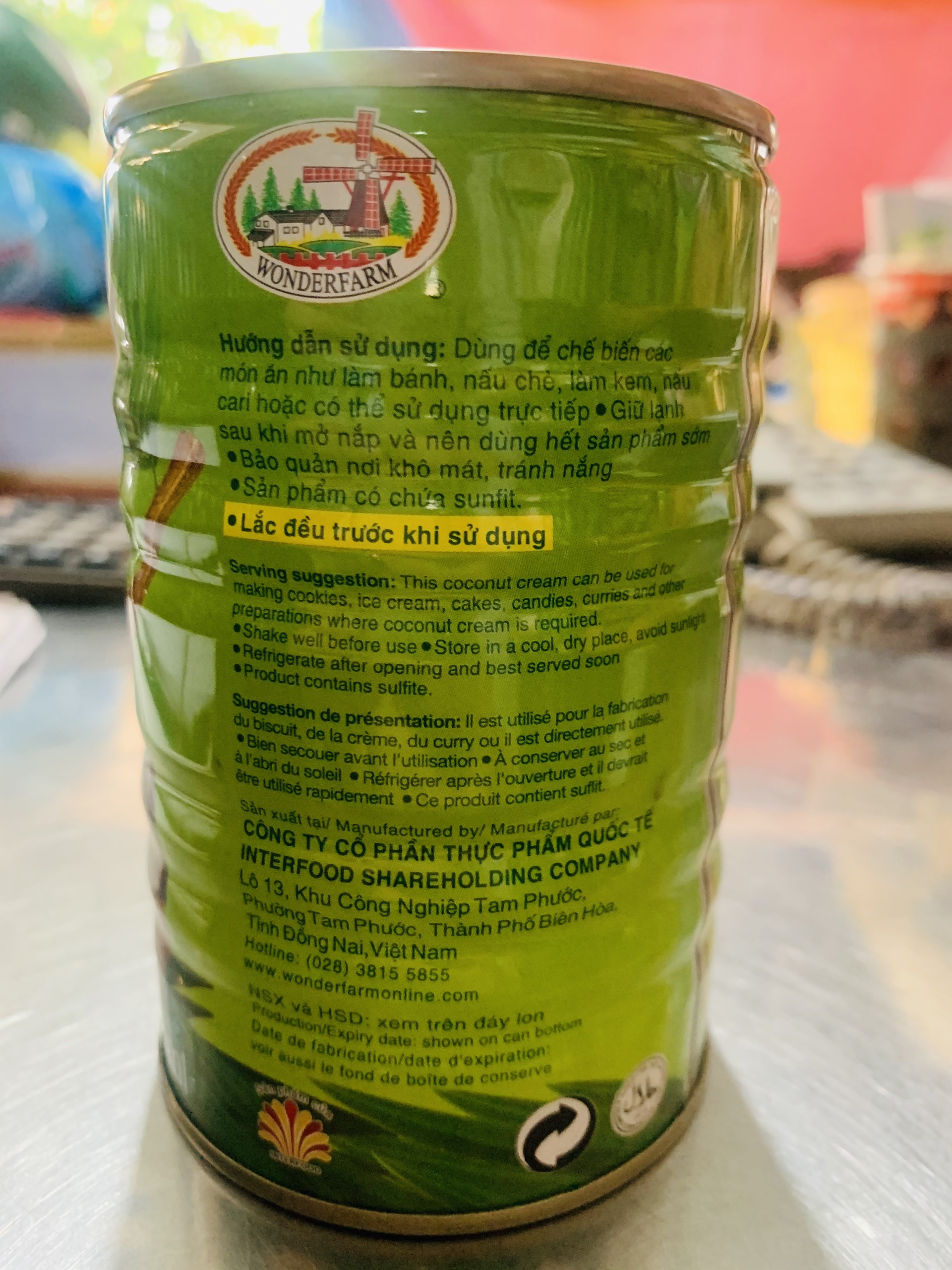 Nước cốt dừa Wonderfarm 400ml