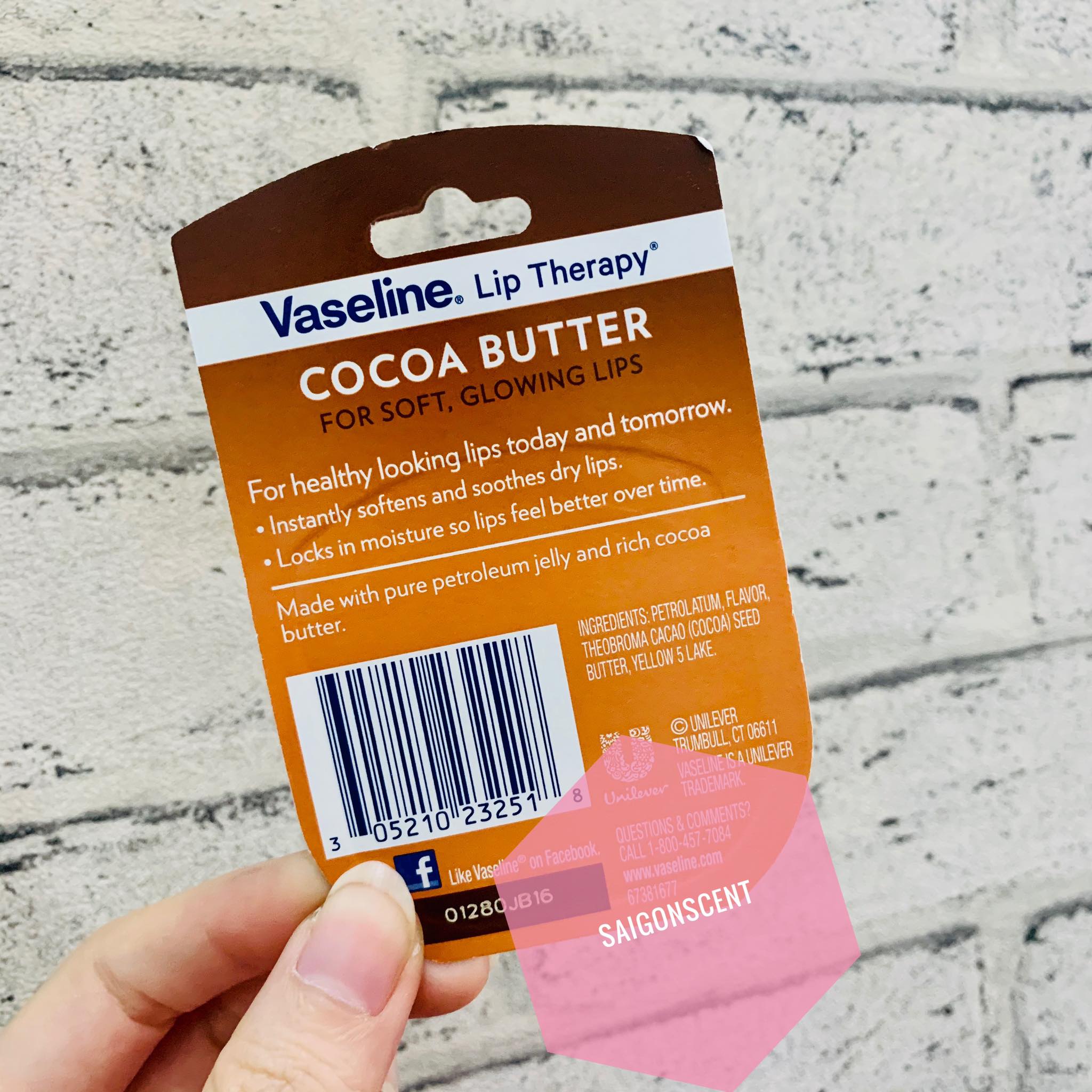 [HCM][Saigon Scent] Son dưỡng môi Vaseline Therapy - Cocoa Butter ( 7g )
