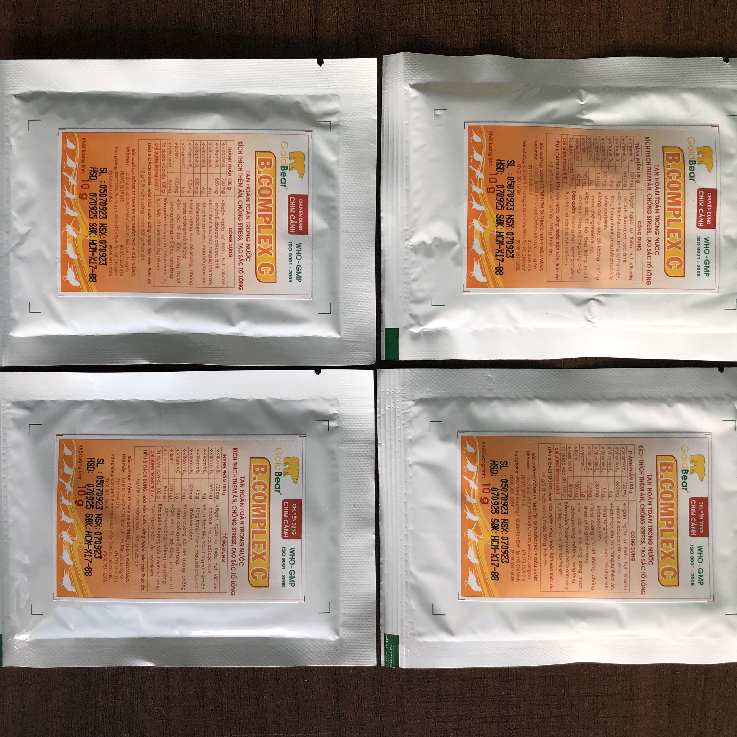 Vitamin Bcomplex C cho chim cảnh gói 10g