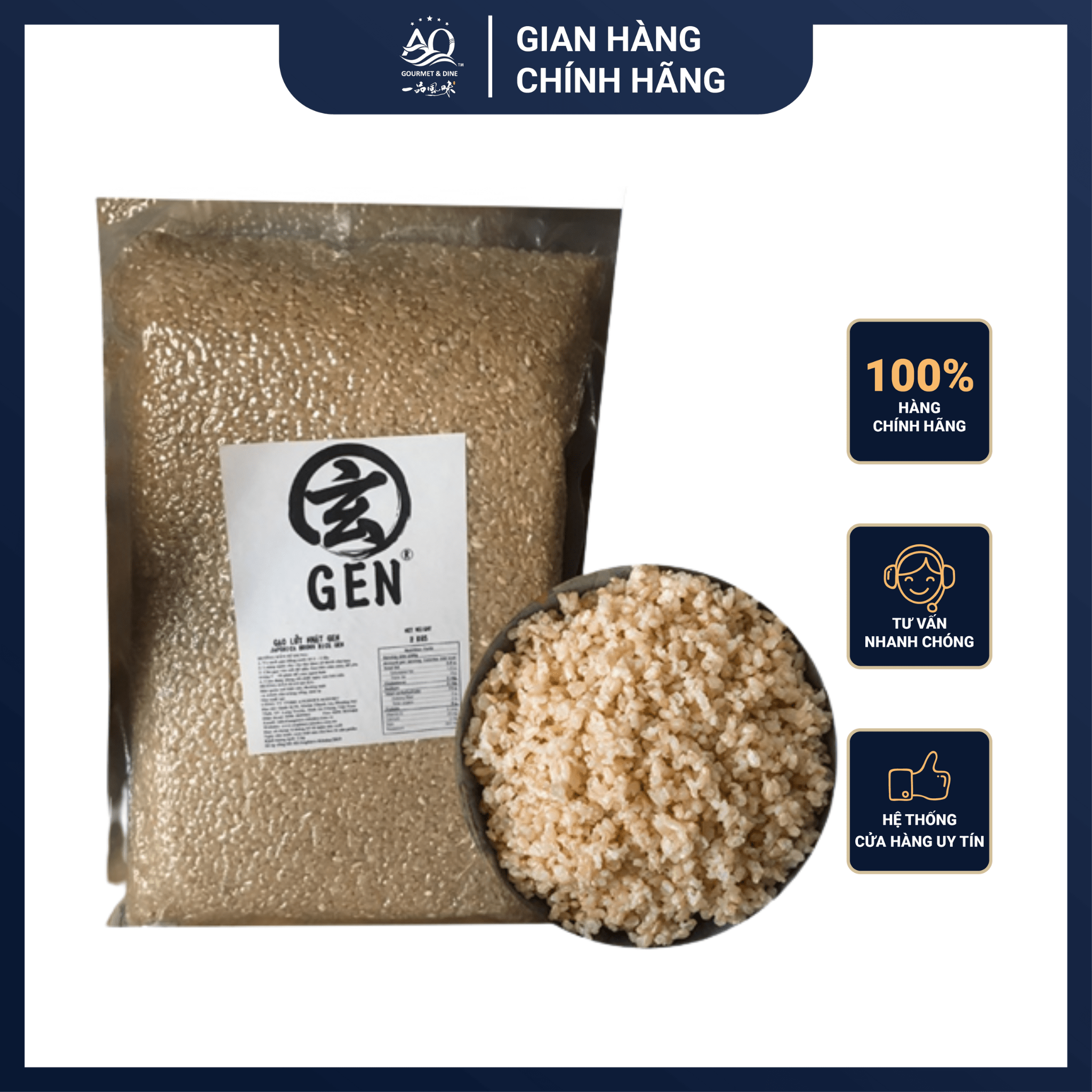 Gạo Lứt Nhật Gen Brown Rice 2kg