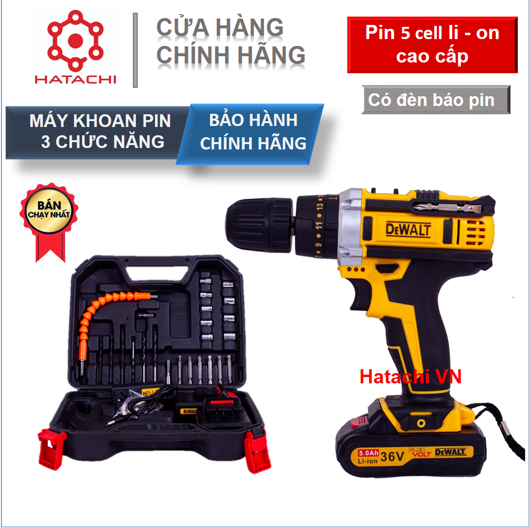 Máy khoan - Máy khoan Pin - Khoan pin Dewalt 36V có búa