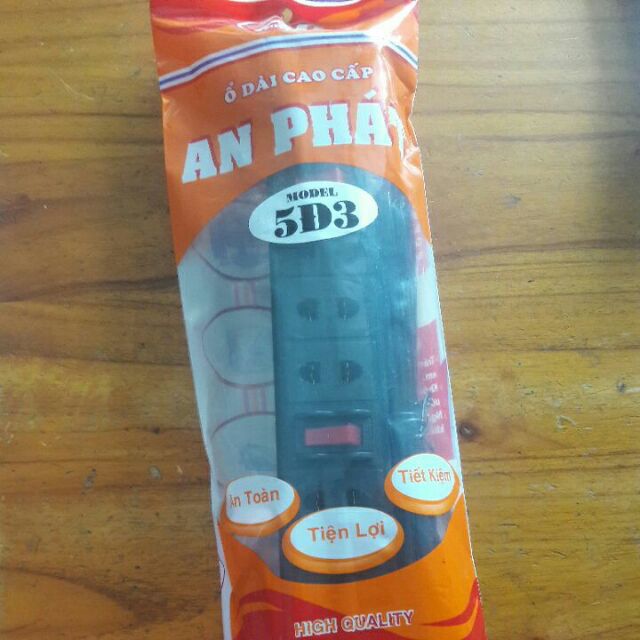 Ổ cấm dài 5 lỗ cấm dây 3m an phát