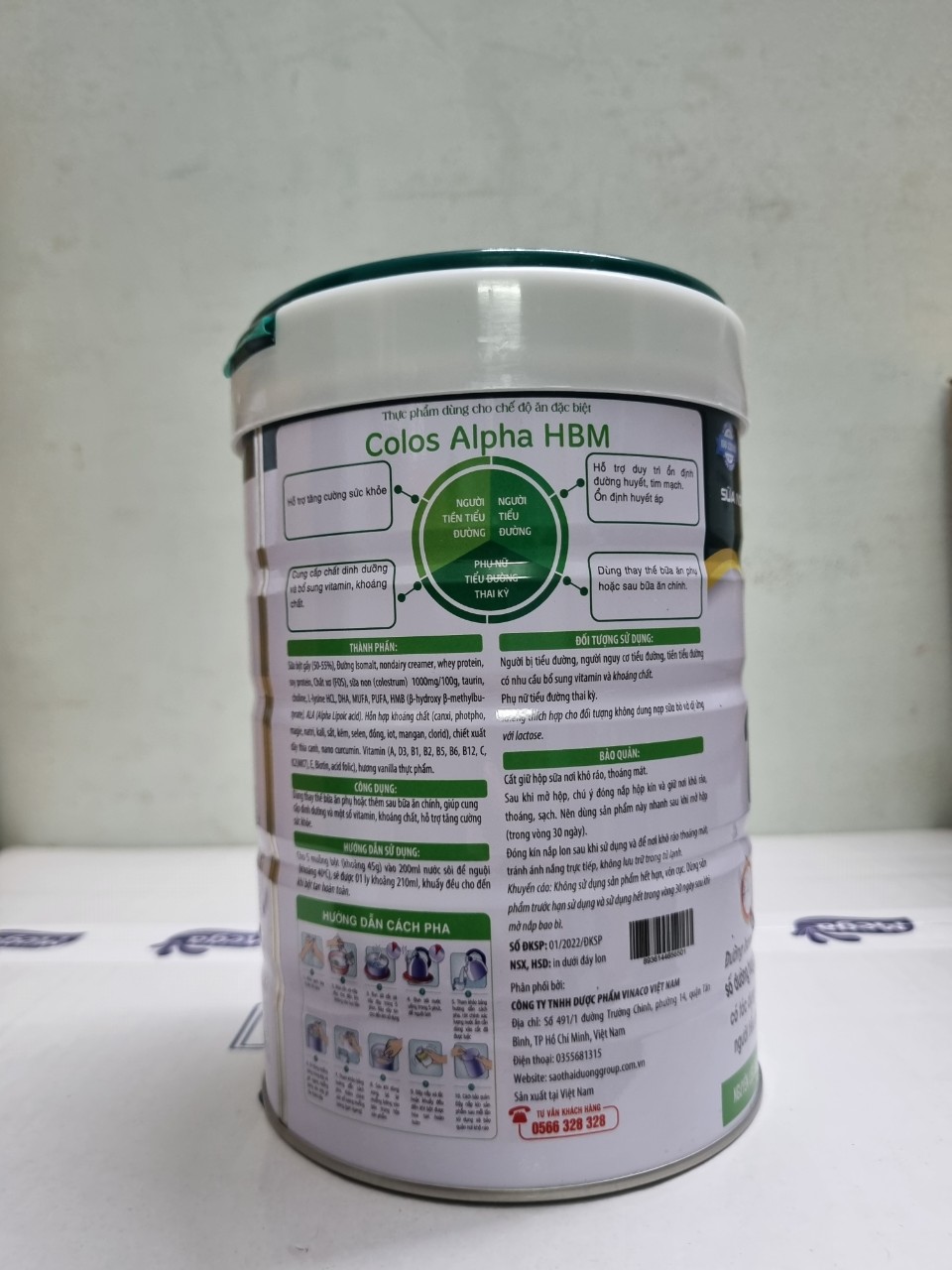 Sữa non AlPHA HBM dành cho người tiểu đường  (900gr/hộp, HSD 2026)