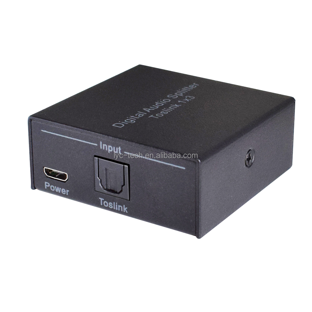 SPDIF digital optical Toslink audio splitter 1x3 splitter audio