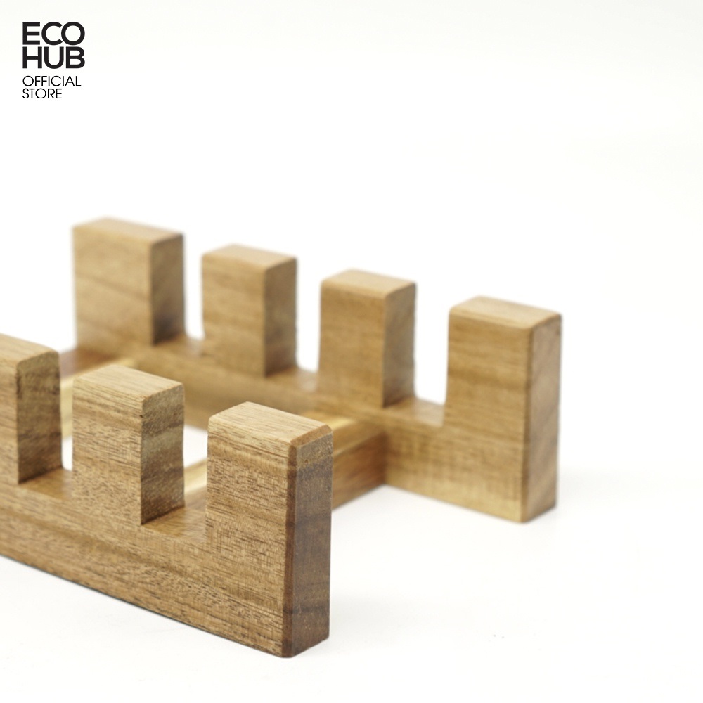 Giá để Thớt, Khay gỗ decor, 3 ngăn  ECOHUB