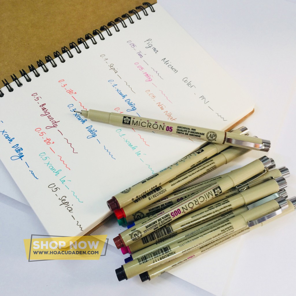 [HCM]Bút Line Màu Sakura Pigma Micron Kháng Nước