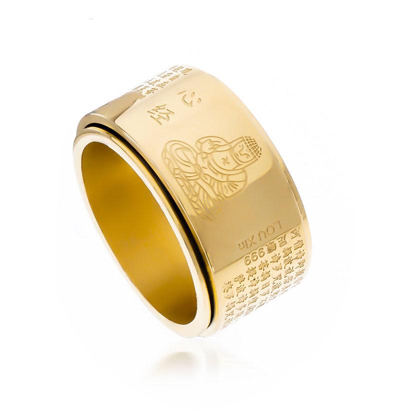 Nhẫn Phong Thủy Bát Nhã Tâm Kinh Hình Phật - Mang Đến Bình An - Xua Đi Xui Rủi - Xoay 360 độ - Có Nhiều Size Cho Quý Khách Lựa Chọn