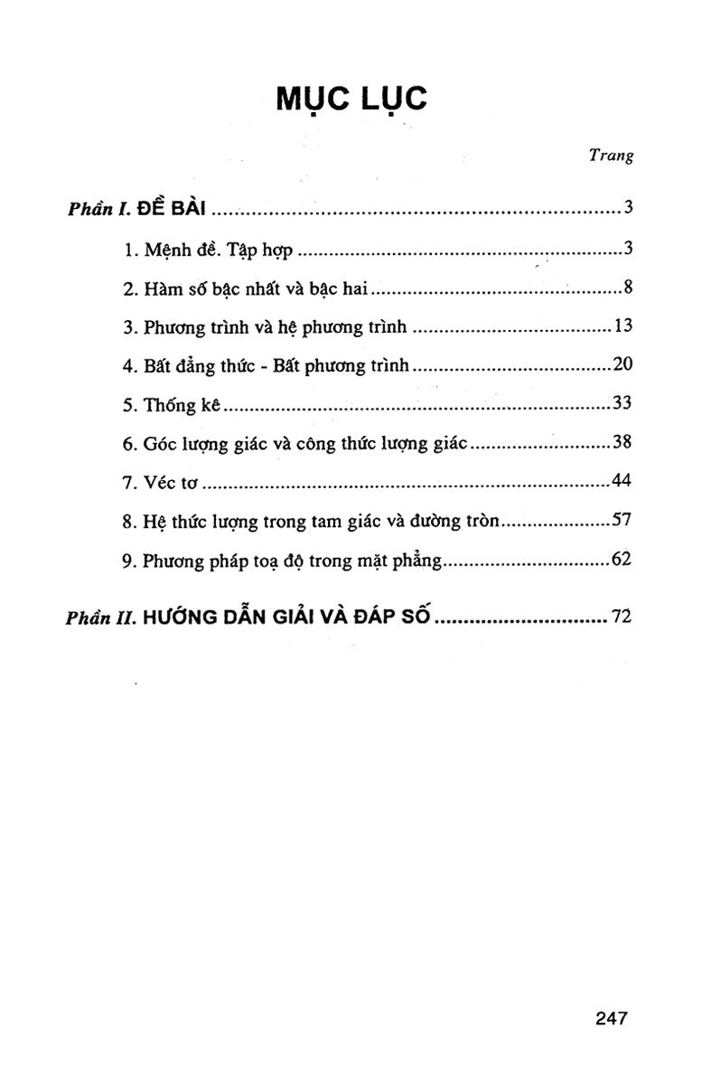 500 Bài Toán Chọn Lọc Lớp 10