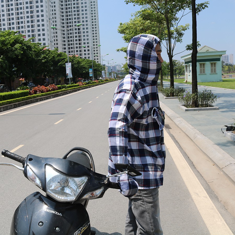 Áo chống nắng kẻ caro nam ( Hoạ tiết giao ngẫu nhiên)