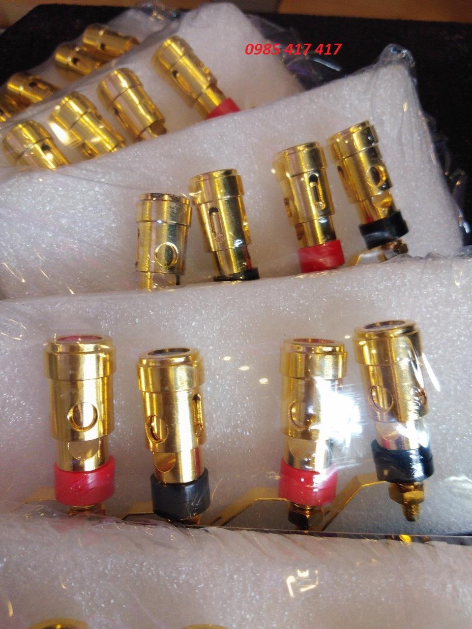 4 Cái Jack Cọc Loa Gắn Amply dạng nút nhấn Lớn