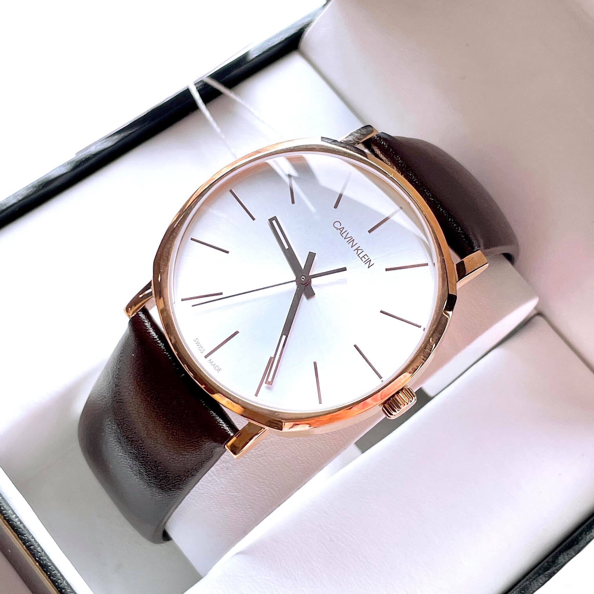Đồng hồ Nam chính hãng Calvin KleinQuartz K8Q316G6 Size 40,Mặt trắng
