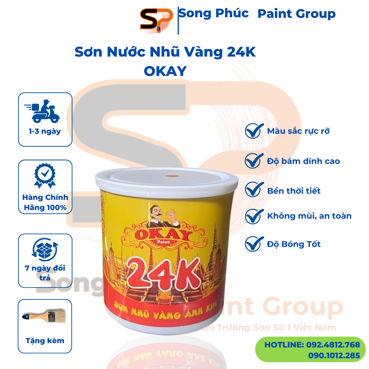 Nhũ vàng ánh kim 24k okay