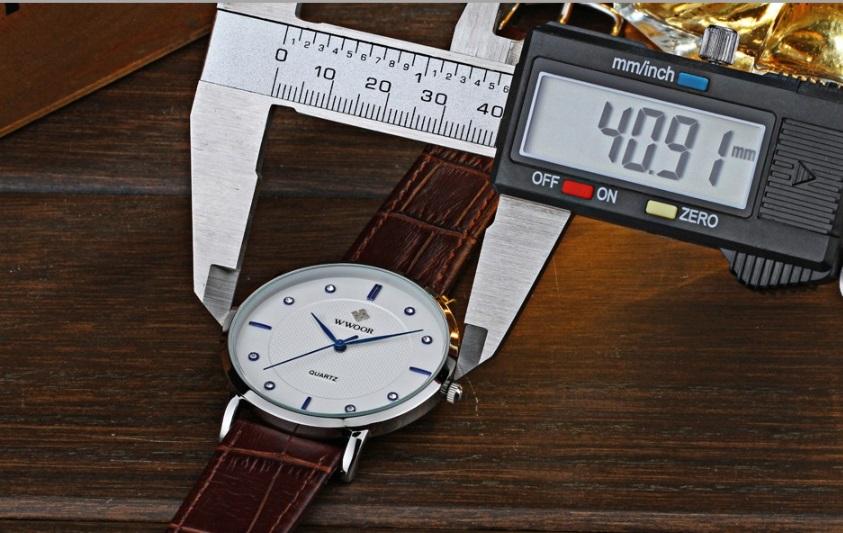 [HCM]Đồng hồ WWOOR nam dây da đẹp siêu mỏng 8011 (bh 12 tháng)