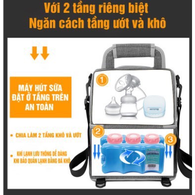 Balo bỉm sữa - balo giữ nhiệt Vcool cho mẹ