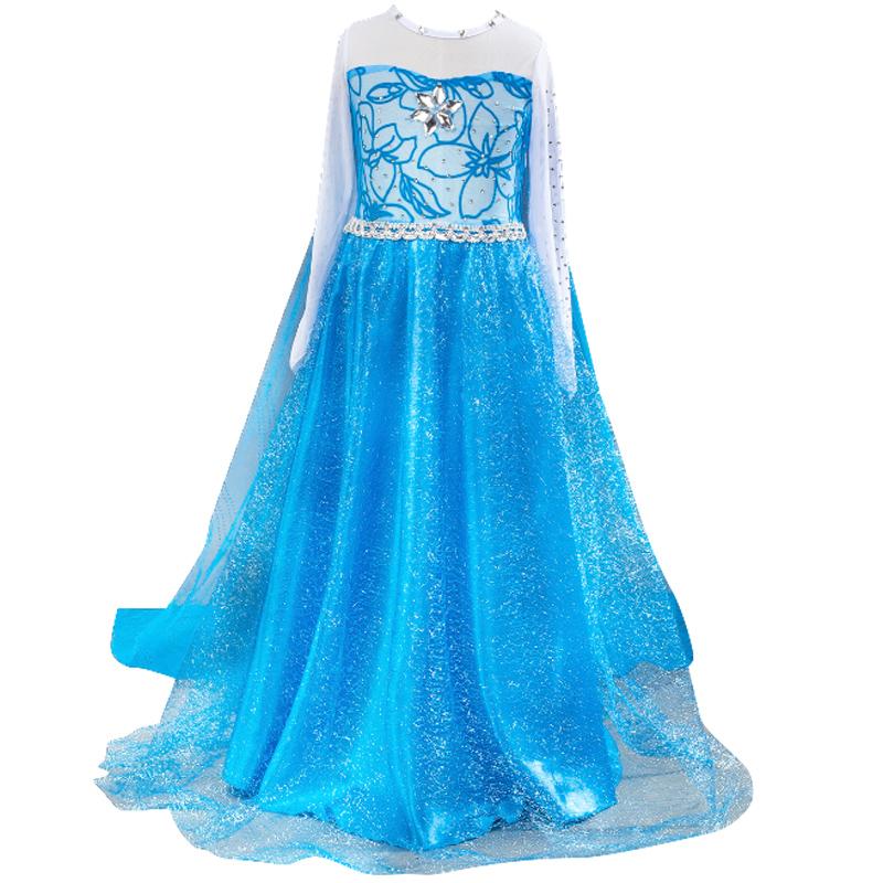 Bộ váy ElSA Trang phục Halloween cho bé + Tóc,Gậy, Bờm