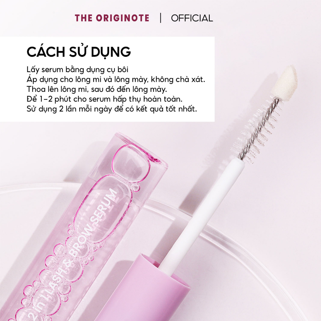 Combo kem mắt và serum dưỡng mi 2in1 The Originote giảm thâm quầng thâm mắt căng bóng dưỡng dài mi