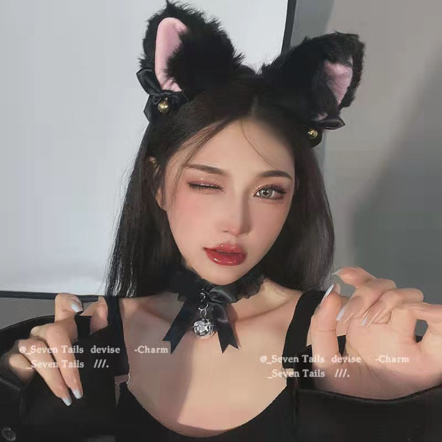 Băng Đô Bờm Cài Tóc Tai Mèo Cosplay