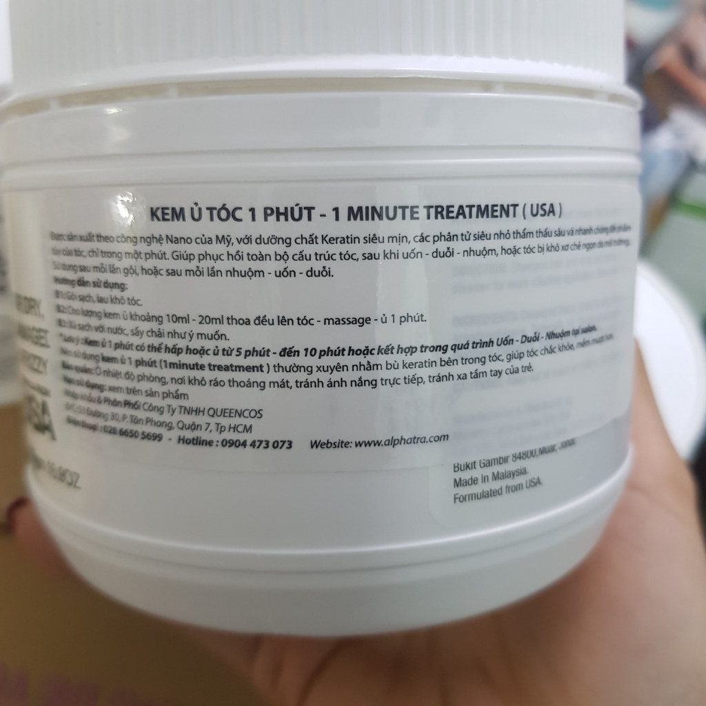 Kem ủ tóc 1 Phút Alphatra Classic 500g