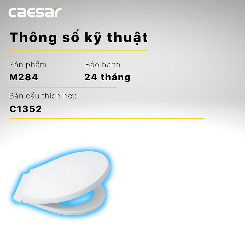 Nắp êm bồn cầu trẻ em caesar m284