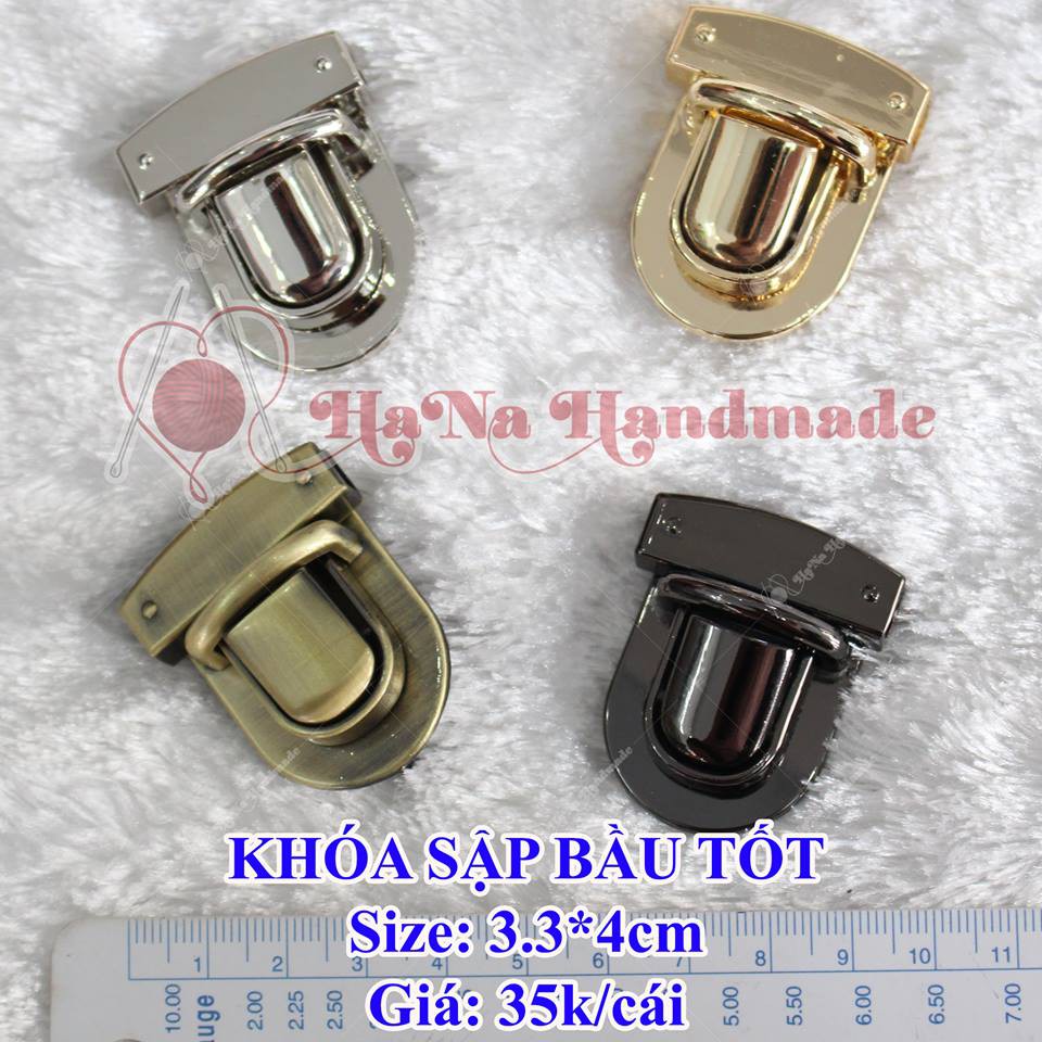 Khóa túi xách sập bầu tốt lớn (35k/cái)